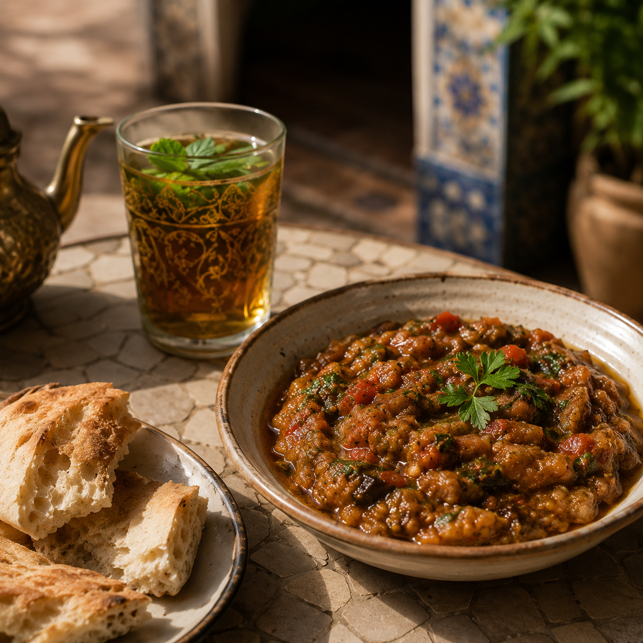 Zaalouk (Moroccan Aubergine Dip)